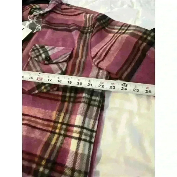 NWT Only Purple Plaid Flannel Oversized Shacket US 38 US Size 6 - Picture 14 of 15